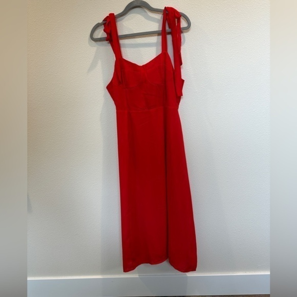 Red Dress With Tie Straps